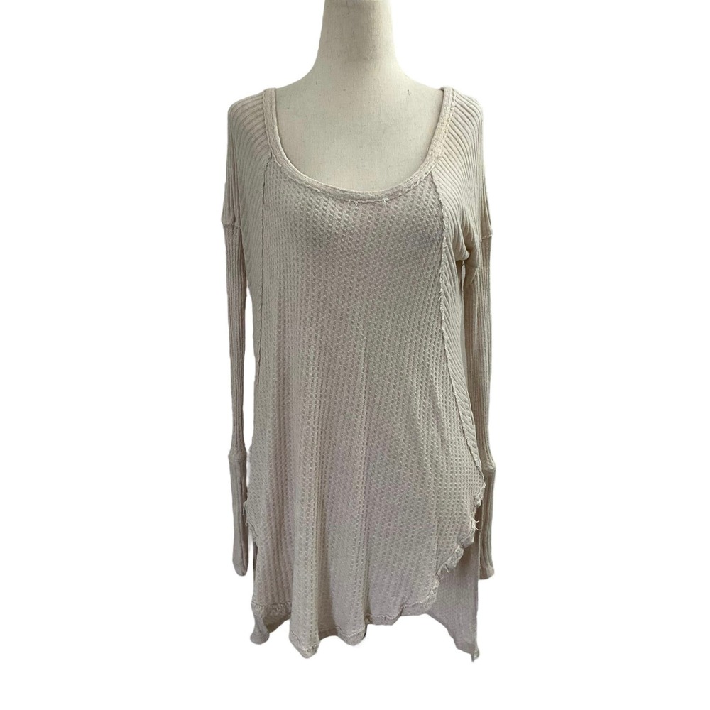 Free People Beige Long Sleeve Top/Blouse Women Size XS | 45-37